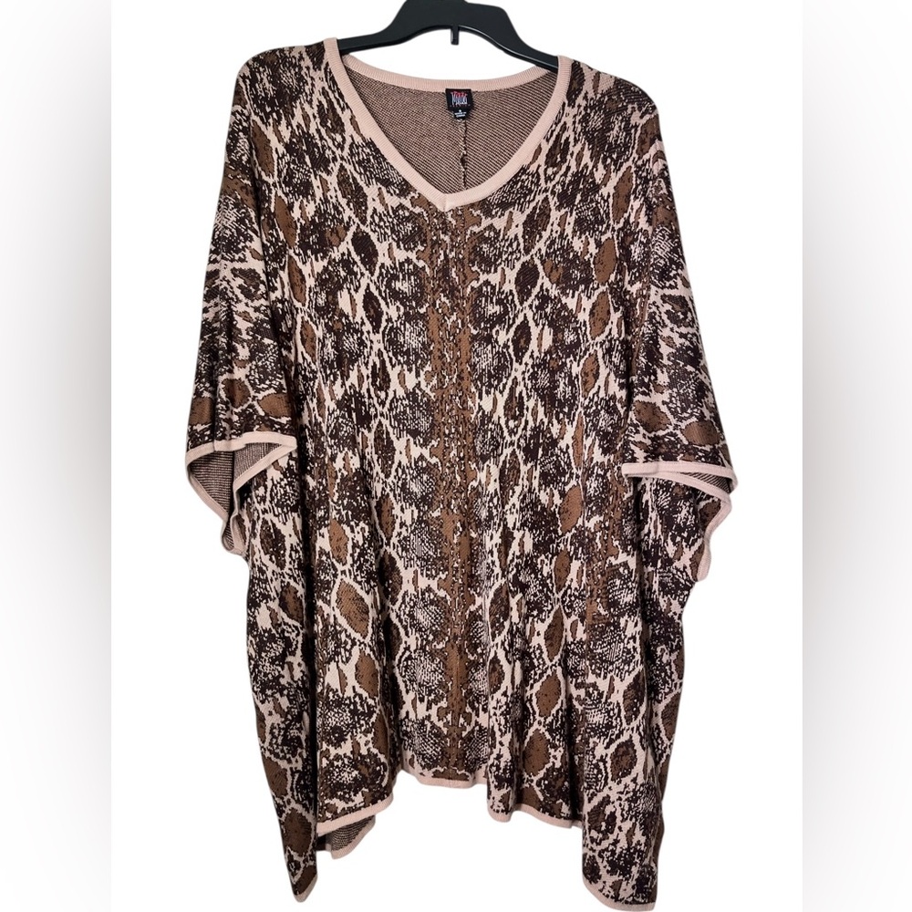 I JOAH Premium Women’s Leopard Print Oversized Poncho Top‎ Tunic Super Cute